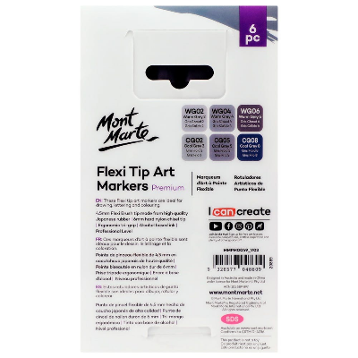 Buy Mont Marte Flexi Tip Alcohol Art Markers 6pc - Grey Tones at Best Prices in Bangladesh