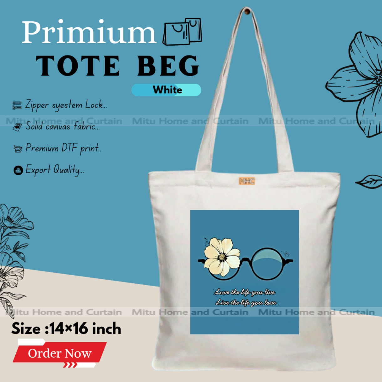 Buy Premium Tote Bag with Zipper Canvas Tote Bag for Women Trendy Shopping Bag / College Bag / University Bag Tote Bag, Canvas Bag with Zipper  at Best Price In Bangladesh