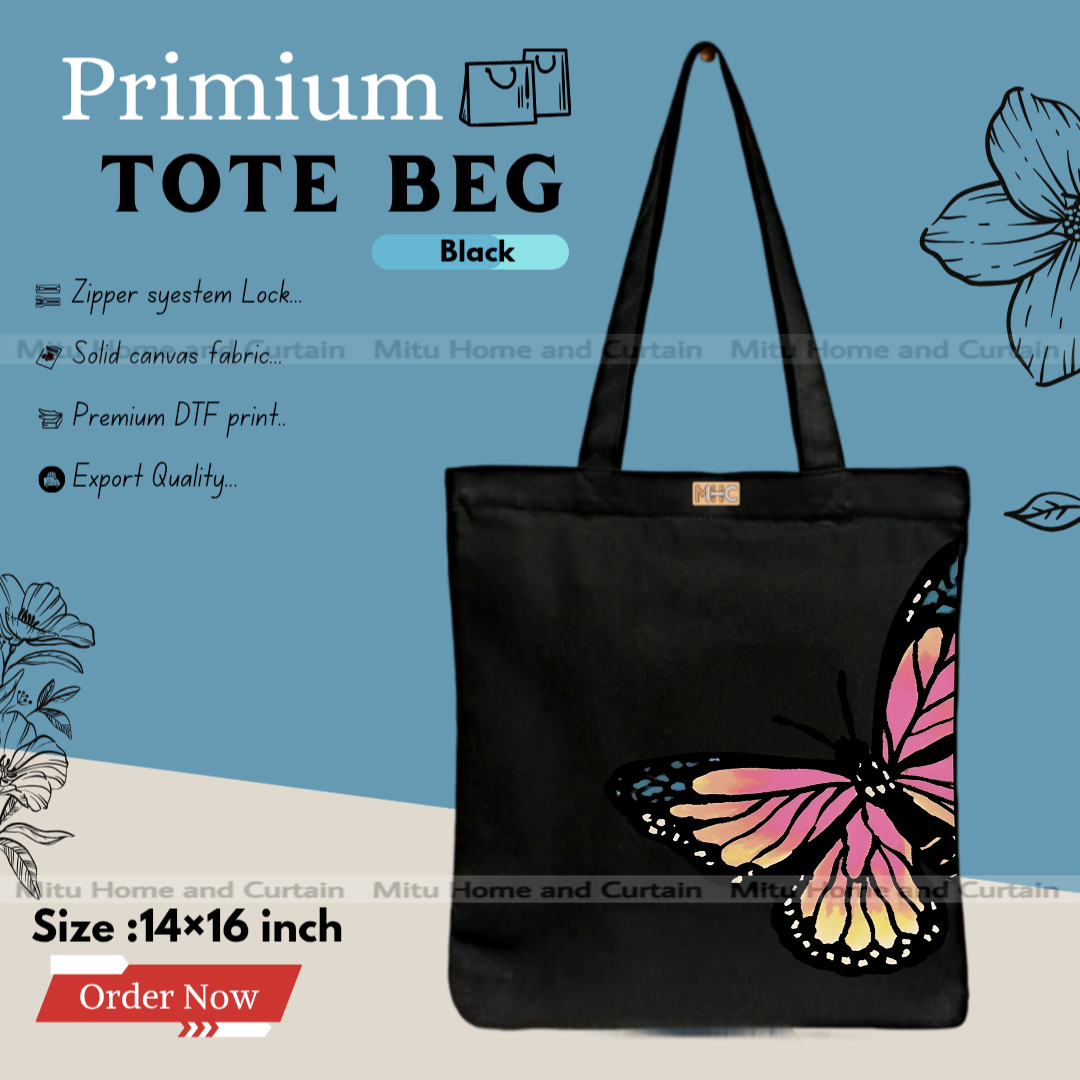 Buy Premium Tote Bag with Zipper Canvas Tote Bag for Women Trendy Shopping Bag / College Bag / University Bag Tote Bag, Canvas Bag with Zipper  at Best Price In Bangladesh