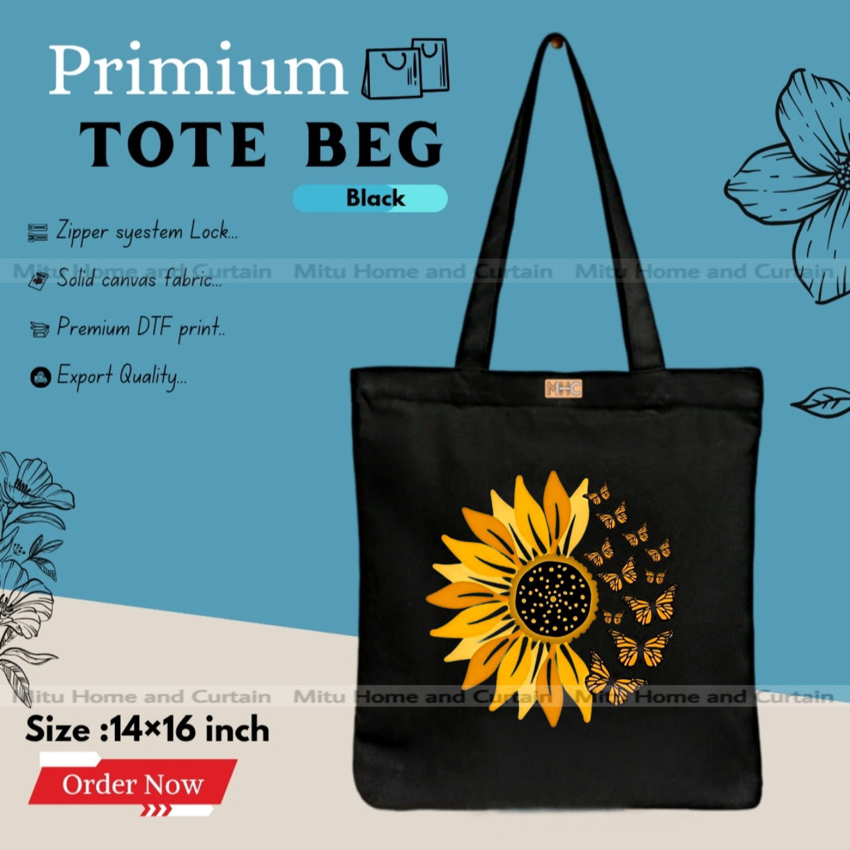 Buy Premium Tote Bag with Zipper Canvas Tote Bag for Women Trendy Shopping Bag / College Bag / University Bag Tote Bag, Canvas Bag with Zipper  at Best Price In Bangladesh