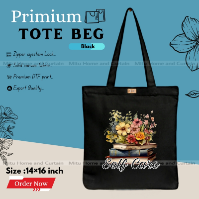 Buy Premium Tote Bag with Zipper Canvas Tote Bag for Women Trendy Shopping Bag / College Bag / University Bag Tote Bag, Canvas Bag with Zipper  at Best Price In Bangladesh