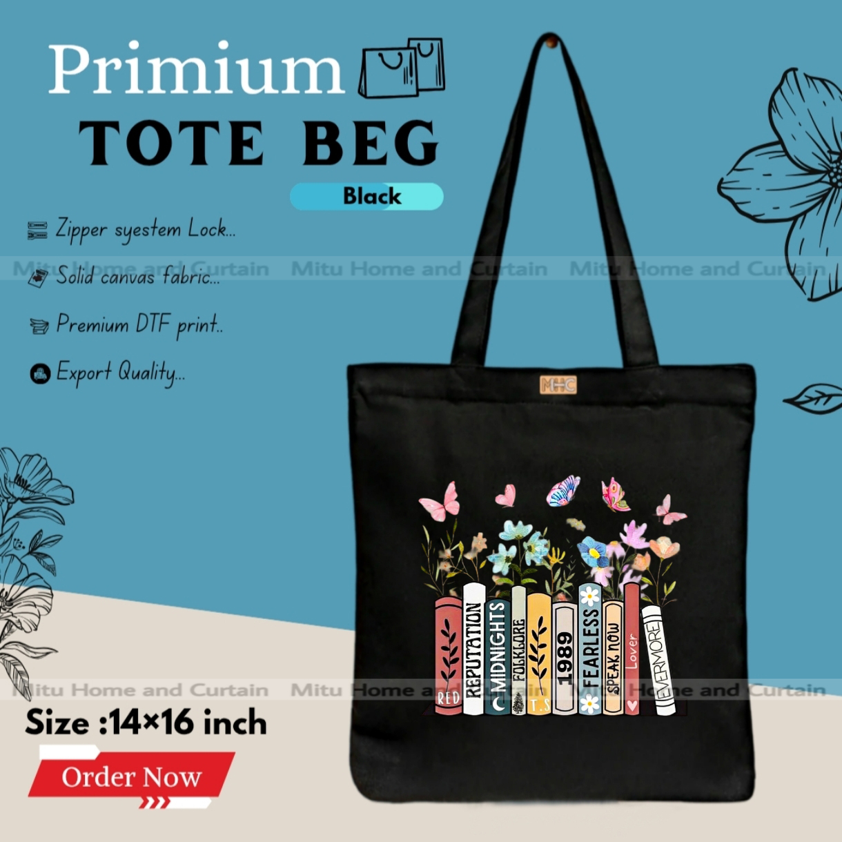 Buy Premium Tote Bag with Zipper Canvas Tote Bag for Women Trendy Shopping Bag / College Bag / University Bag Tote Bag, Canvas Bag with Zipper  at Best Price In Bangladesh