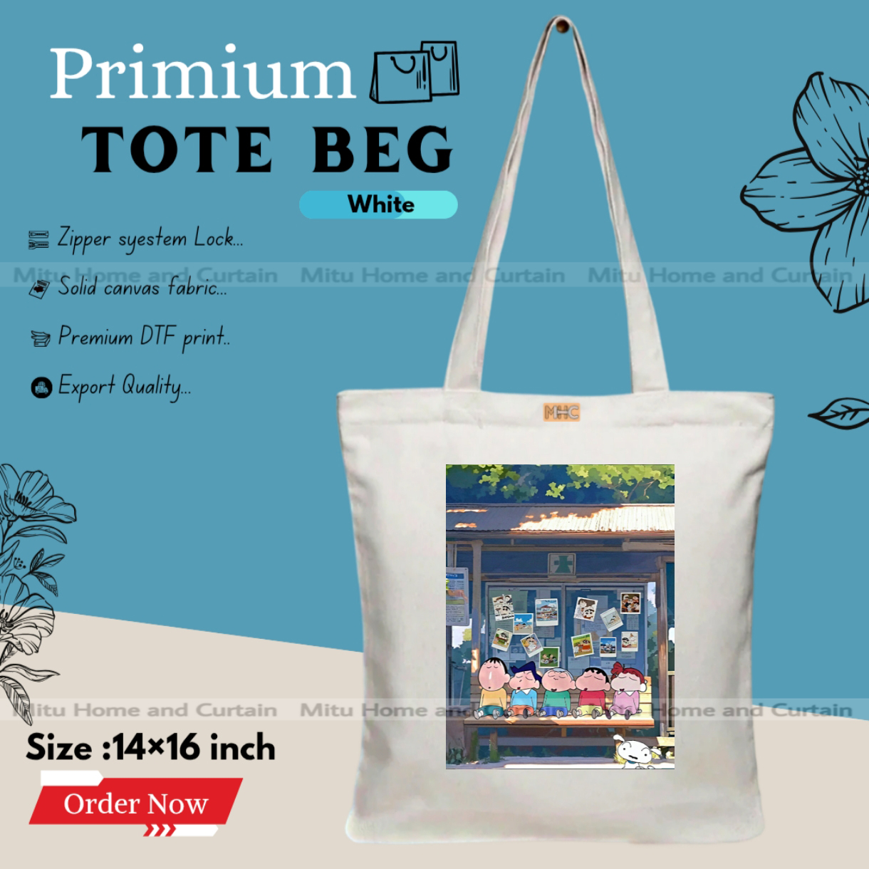 Buy Premium Tote Bag with Zipper Canvas Tote Bag for Women Trendy Shopping Bag / College Bag / University Bag Tote Bag, Canvas Bag with Zipper  at Best Price In Bangladesh