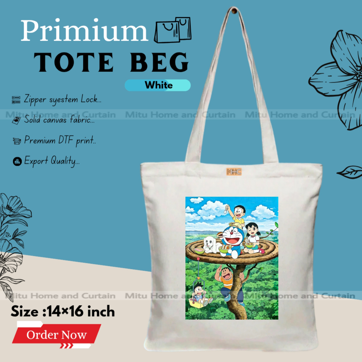 Buy Premium Tote Bag with Zipper Canvas Tote Bag for Women Trendy Shopping Bag / College Bag / University Bag Tote Bag, Canvas Bag with Zipper  at Best Price In Bangladesh