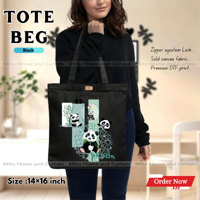 Buy Premium Tote Bag with Zipper Canvas Tote Bag for Women Trendy Shopping Bag / College Bag / University Bag Tote Bag, Canvas Bag with Zipper  at Best Price In Bangladesh