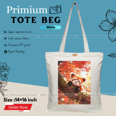 Buy Premium Tote Bag with Zipper Canvas Tote Bag for Women Trendy Shopping Bag / College Bag / University Bag Tote Bag, Canvas Bag with Zipper  at Best Price In Bangladesh