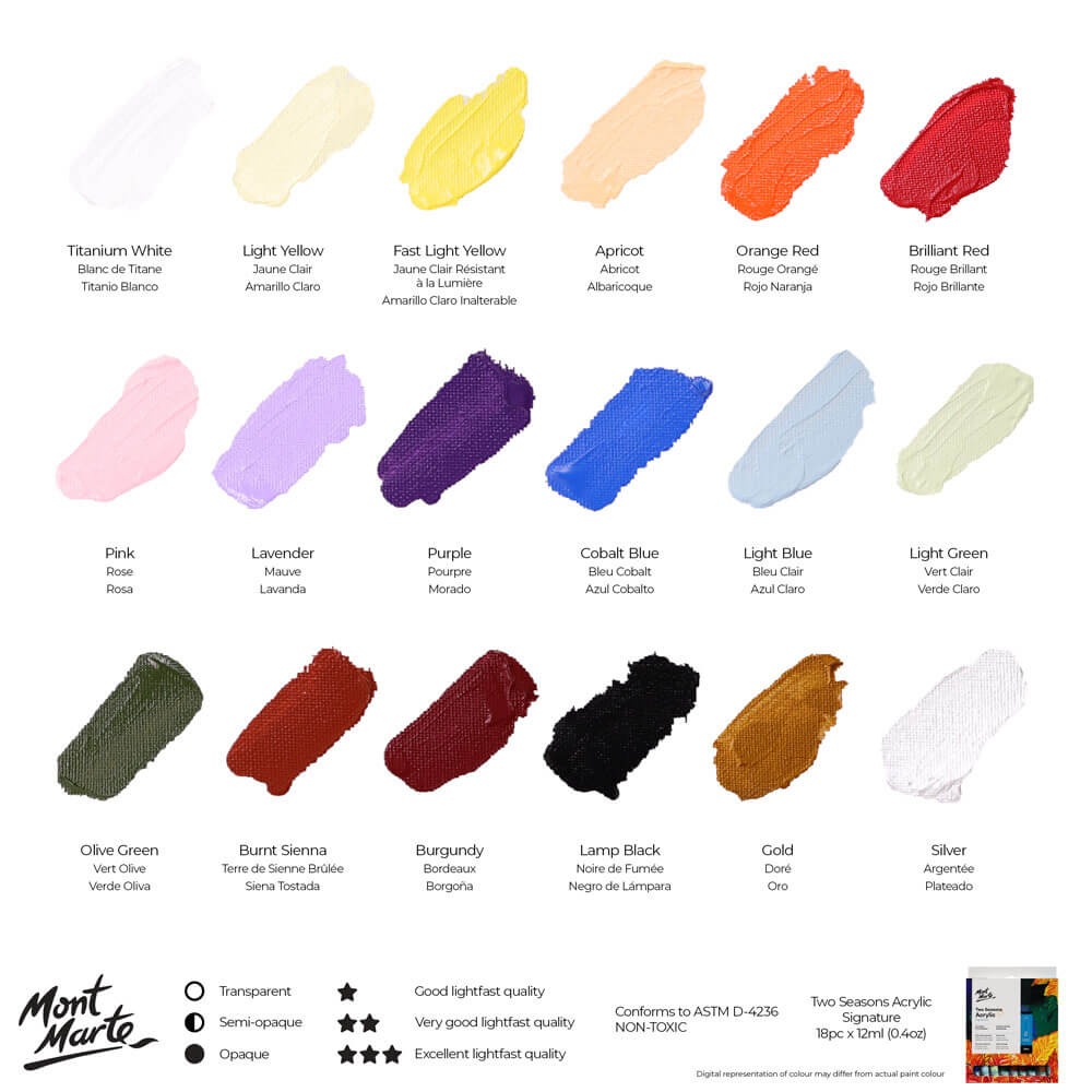 Buy Mont Marte Two Seasons Acrylic 18pc*12ml at Best Prices in Bangladesh
