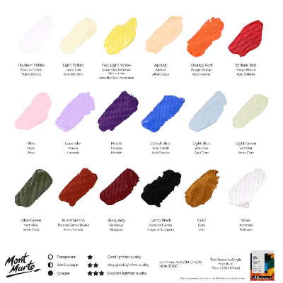 Buy Mont Marte Two Seasons Acrylic 18pc*12ml at Best Prices in Bangladesh