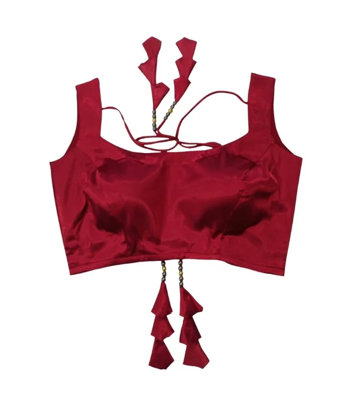 Picture of Maroon Sleeveless Blouse For Women