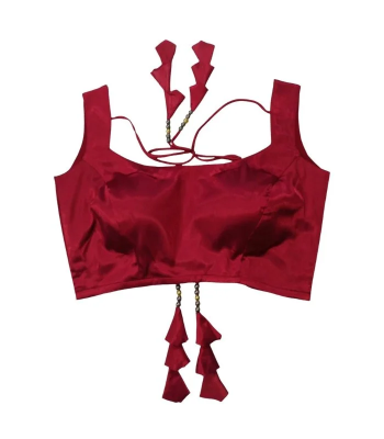 Picture of Maroon Sleeveless Blouse For Women