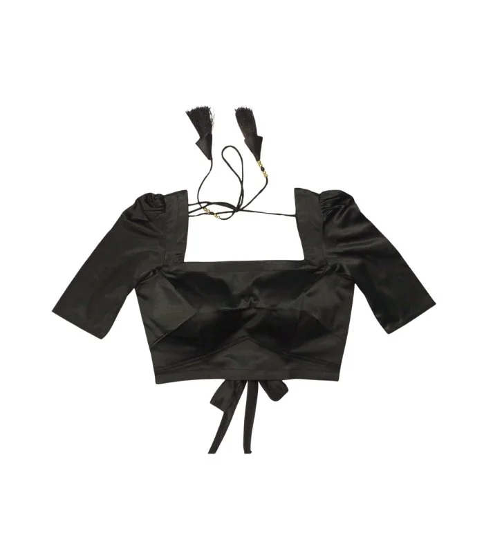 Picture of Two Quarter Black Blouse For Women