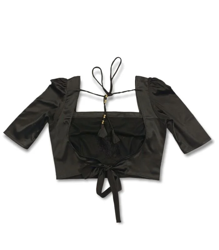 Picture of Two Quarter Black Blouse For Women