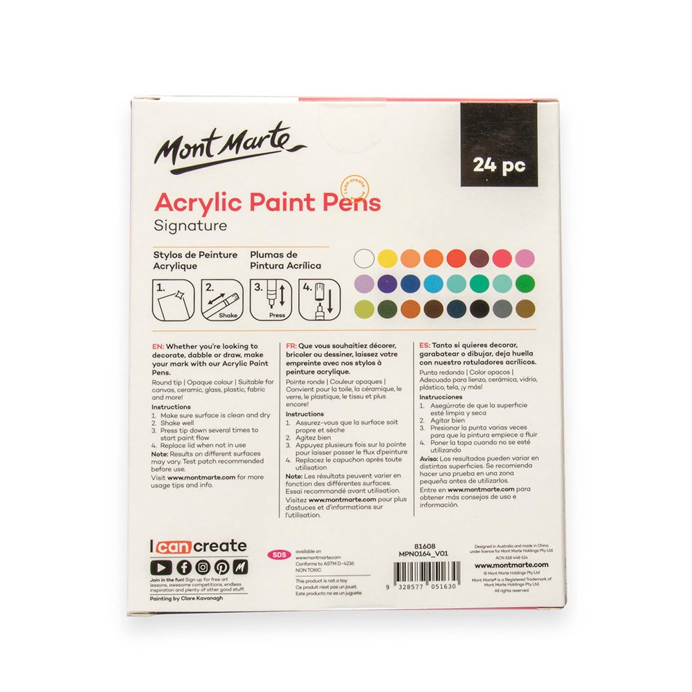 Buy Mont Marte Acrylic Paint Pens Broad Tip 24pc at Best Prices in Bangladesh
