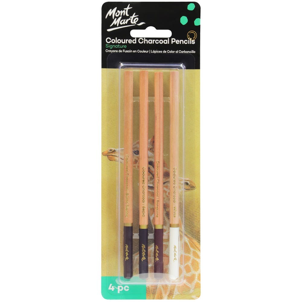 Buy Mont Marte Coloured Charcoal Pencils 4pc at Best Prices in Bangladesh