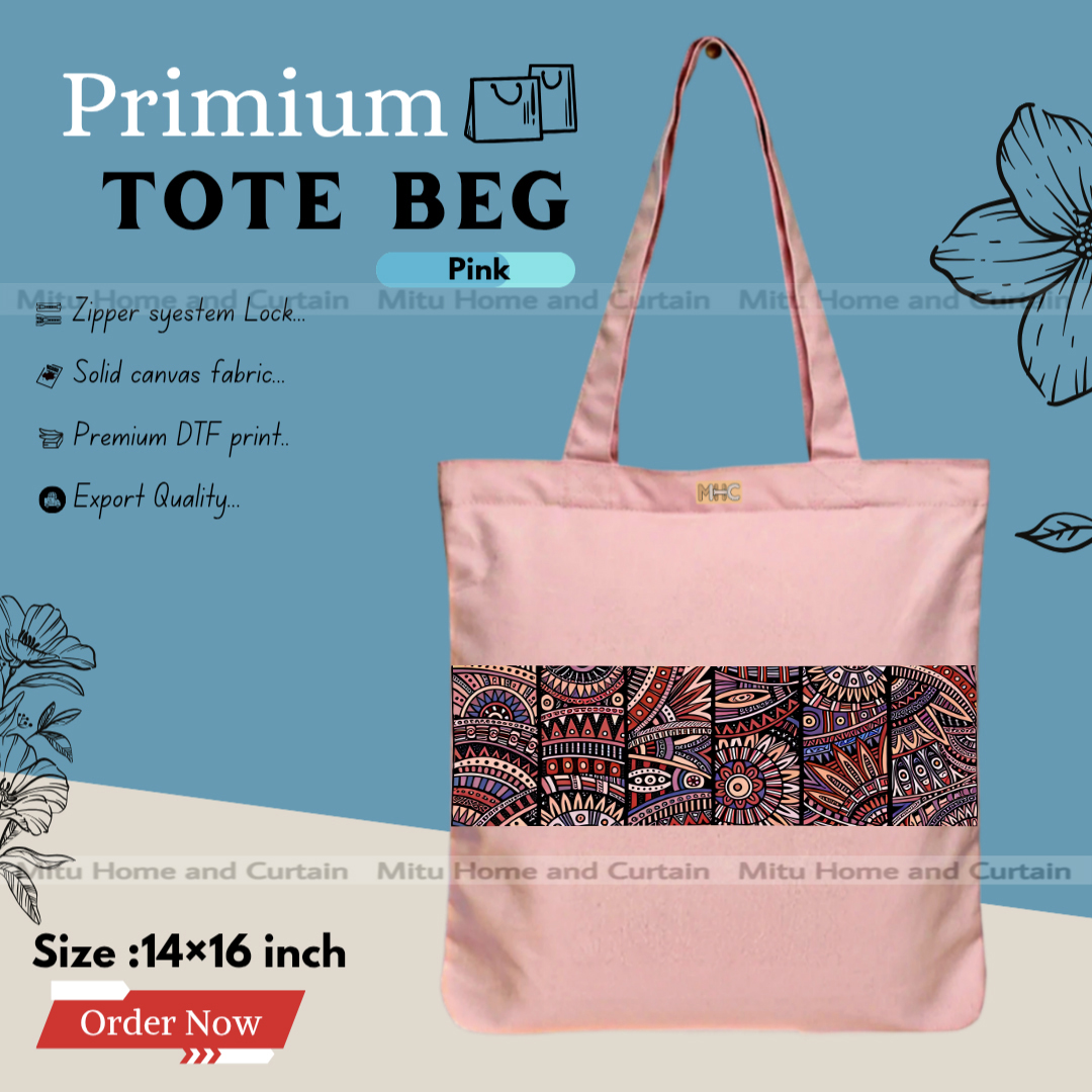 Buy Premium Tote Bag with Zipper Canvas Tote Bag for Women Trendy Shopping Bag / College Bag / University Bag Tote Bag, Canvas Bag with Zipper  at Best Price In Bangladesh