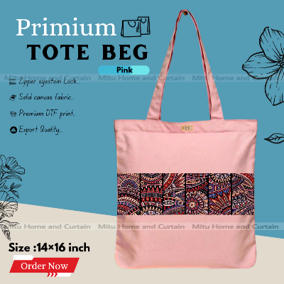 Buy Premium Tote Bag with Zipper Canvas Tote Bag for Women Trendy Shopping Bag / College Bag / University Bag Tote Bag, Canvas Bag with Zipper  at Best Price In Bangladesh
