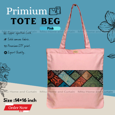 Buy Premium Tote Bag with Zipper Canvas Tote Bag for Women Trendy Shopping Bag / College Bag / University Bag Tote Bag, Canvas Bag with Zipper  at Best Price In Bangladesh