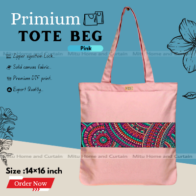Buy Premium Tote Bag with Zipper Canvas Tote Bag for Women Trendy Shopping Bag / College Bag / University Bag Tote Bag, Canvas Bag with Zipper  at Best Price In Bangladesh