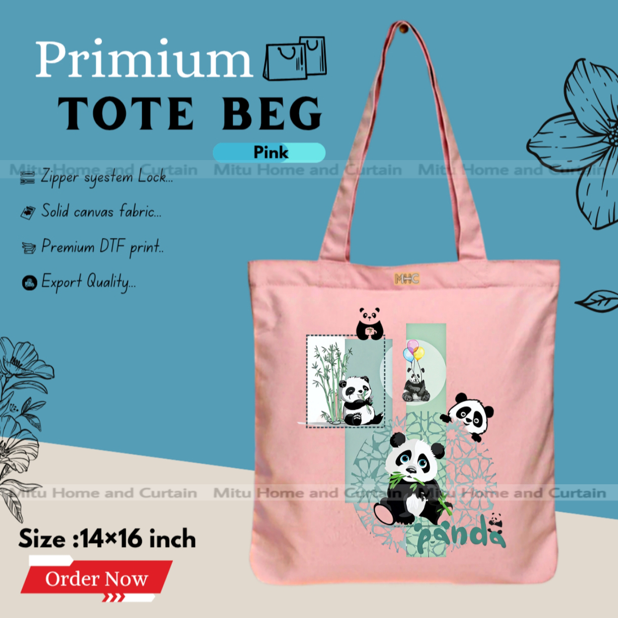 Buy Premium Tote Bag with Zipper Canvas Tote Bag for Women Trendy Shopping Bag / College Bag / University Bag Tote Bag, Canvas Bag with Zipper  at Best Price In Bangladesh