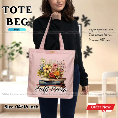 Buy Premium Tote Bag with Zipper Canvas Tote Bag for Women Trendy Shopping Bag / College Bag / University Bag Tote Bag, Canvas Bag with Zipper  at Best Price In Bangladesh