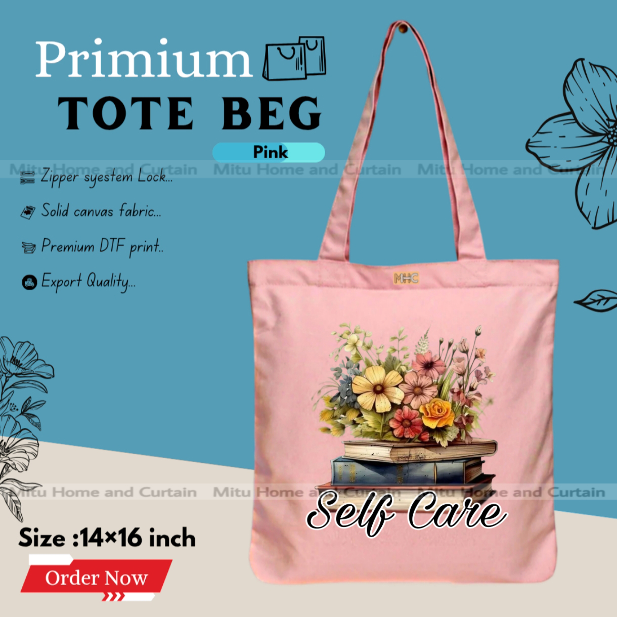 Buy Premium Tote Bag with Zipper Canvas Tote Bag for Women Trendy Shopping Bag / College Bag / University Bag Tote Bag, Canvas Bag with Zipper  at Best Price In Bangladesh