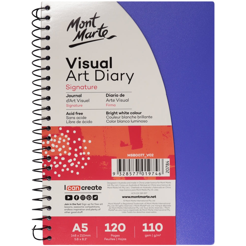 Buy Mont Marte Visual Art Diary PP Coloured Cover A4 at Best Prices in Bangladesh