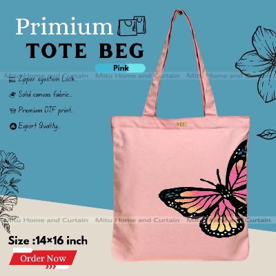 Buy Premium Tote Bag with Zipper Canvas Tote Bag for Women Trendy Shopping Bag / College Bag / University Bag Tote Bag, Canvas Bag with Zipper  at Best Price In Bangladesh