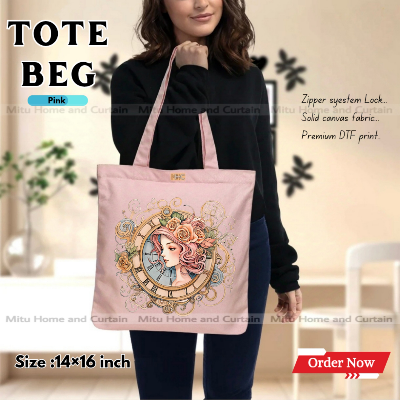 Buy Premium Tote Bag with Zipper Canvas Tote Bag for Women Trendy Shopping Bag / College Bag / University Bag Tote Bag, Canvas Bag with Zipper  at Best Price In Bangladesh