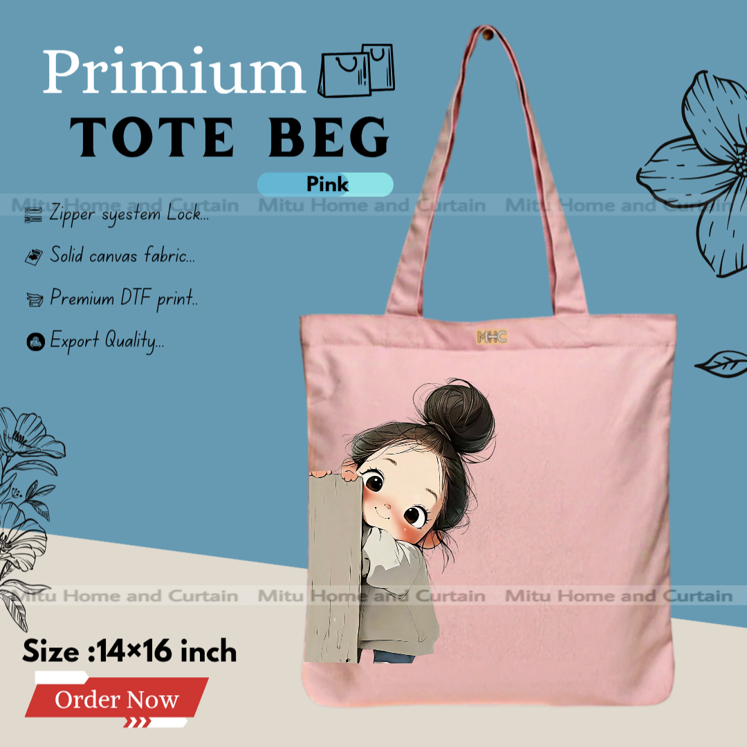 Buy Premium Tote Bag with Zipper Canvas Tote Bag for Women Trendy Shopping Bag / College Bag / University Bag Tote Bag, Canvas Bag with Zipper  at Best Price In Bangladesh