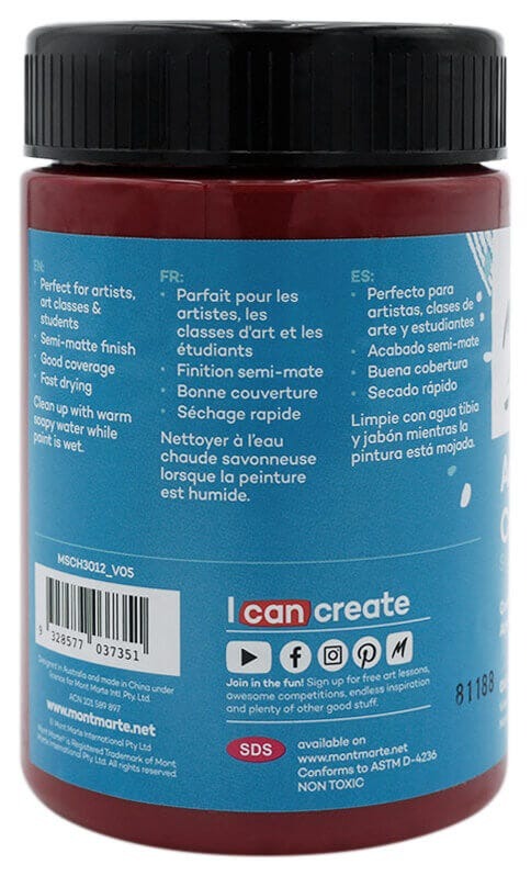 Buy Mont Marte Acrylic Colour Paint 300ml -Old Muave at Best Prices in Bangladesh
