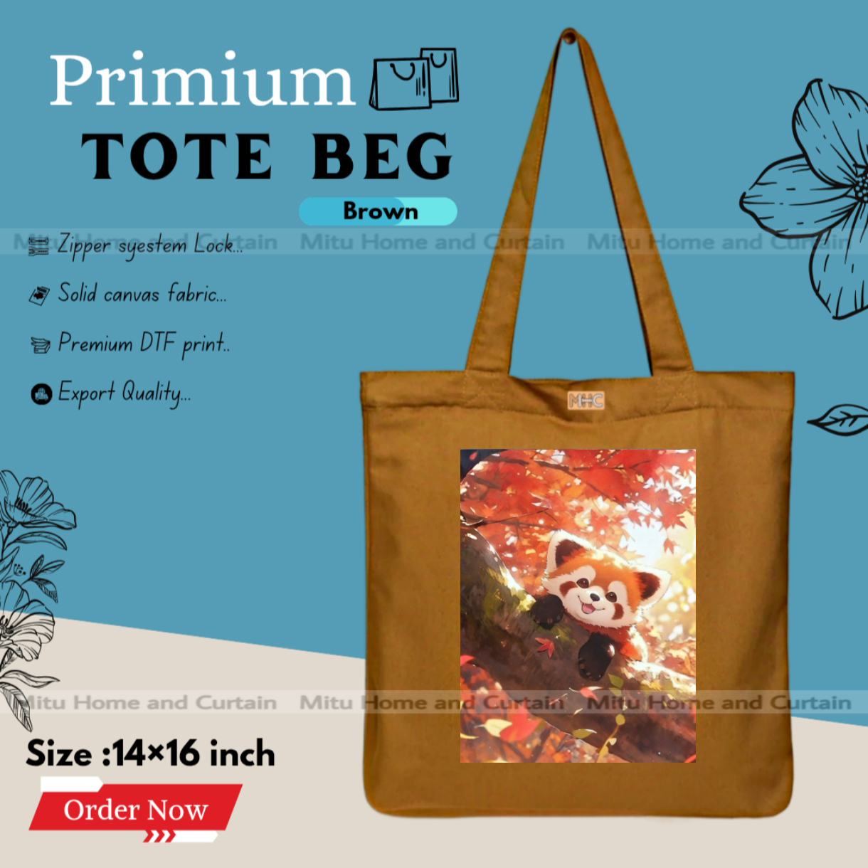Buy Premium Tote Bag with Zipper Canvas Tote Bag for Women Trendy Shopping Bag / College Bag / University Bag Tote Bag, Canvas Bag with Zipper  at Best Price In Bangladesh