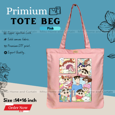 Buy Premium Tote Bag with Zipper Canvas Tote Bag for Women Trendy Shopping Bag / College Bag / University Bag Tote Bag, Canvas Bag with Zipper  at Best Price In Bangladesh