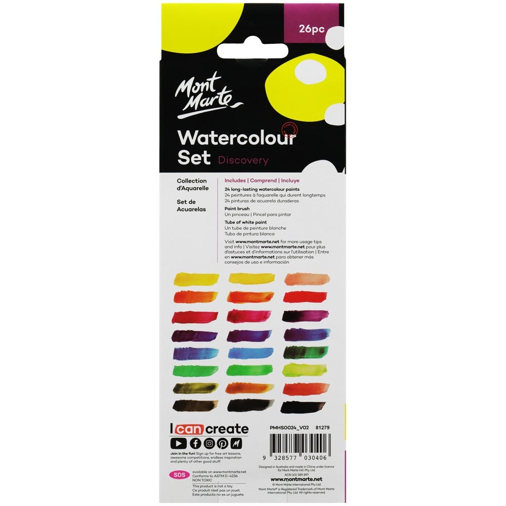 Buy Mont Marte Watercolor Painting Set 26pc at Best Prices in Bangladesh