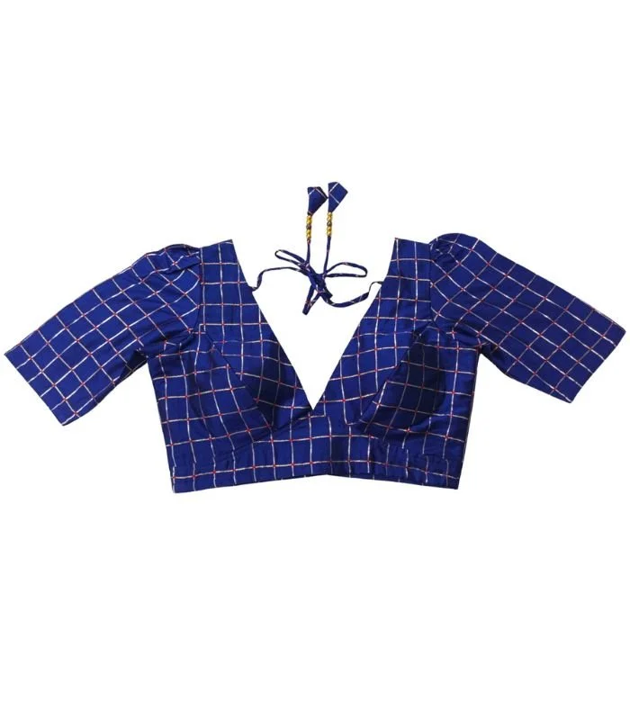 Picture of Royal Blue Katan blouse For women