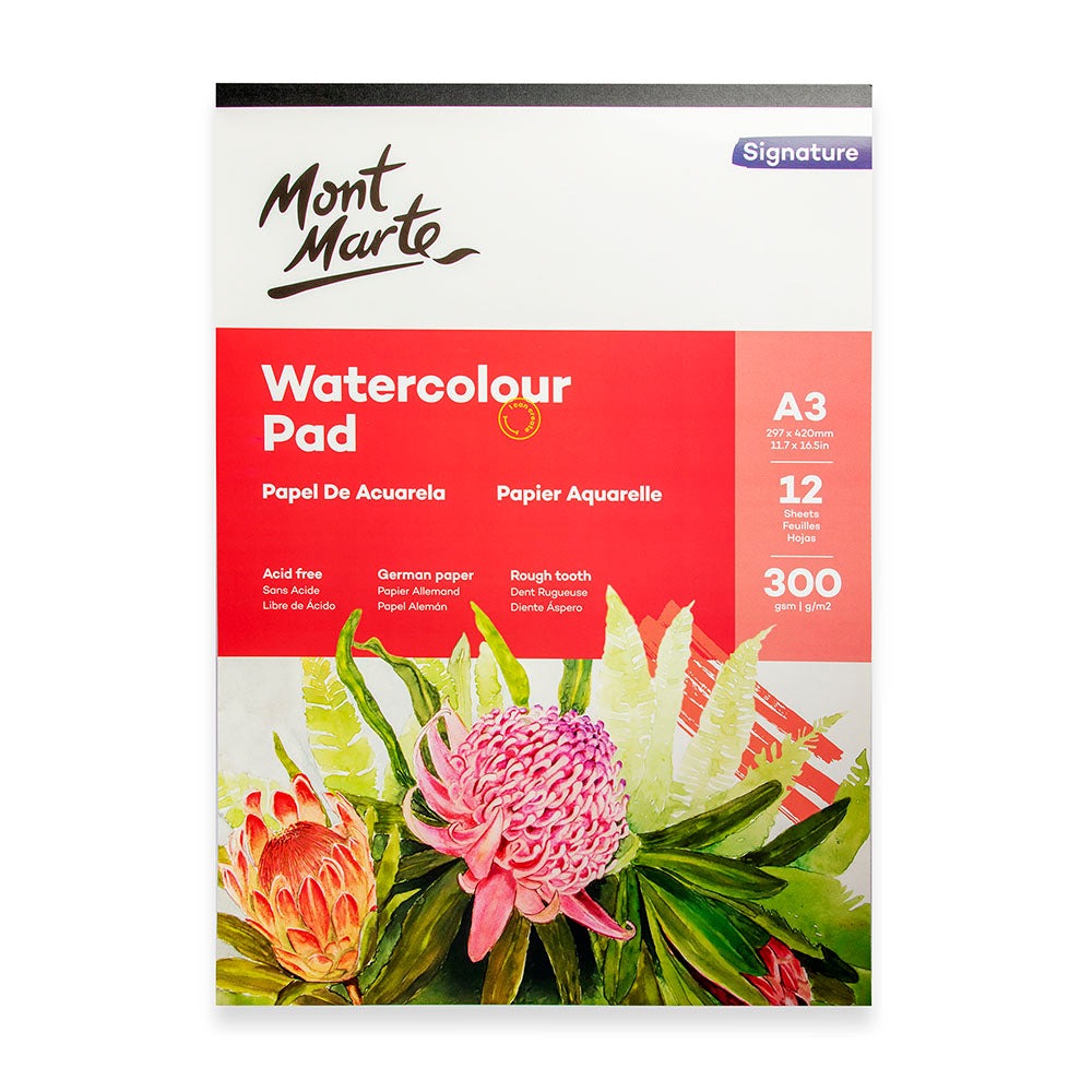 Buy Mont Marte Watercolor Pad German Paper A3 300gsm 12 sheet at Best Prices in Bangladesh