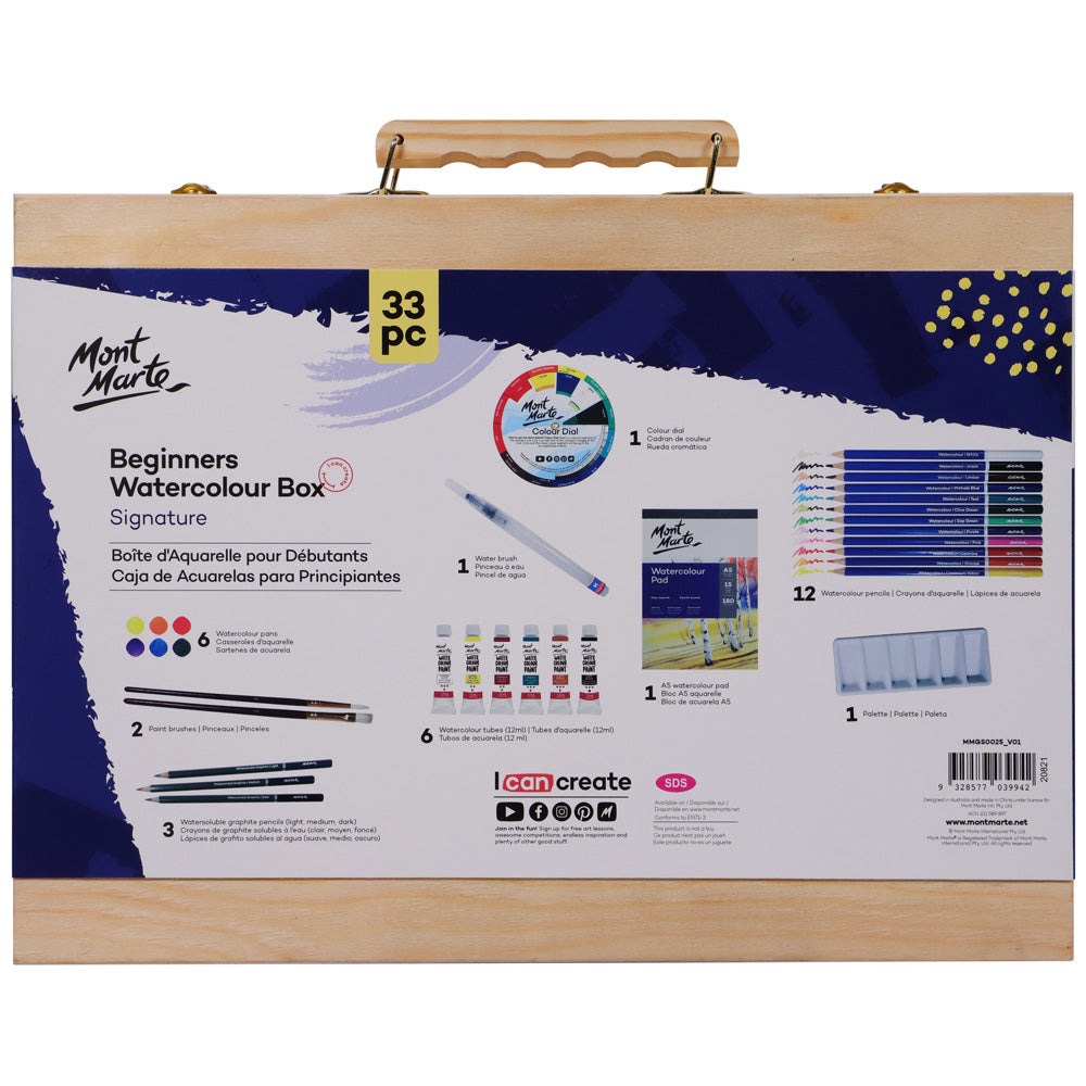 Buy Mont Marte Beginners Watercolor Box 33pc at Best Prices in Bangladesh