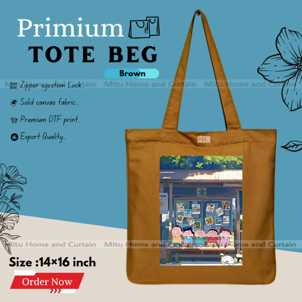 Buy Premium Tote Bag with Zipper Canvas Tote Bag for Women Trendy Shopping Bag / College Bag / University Bag Tote Bag, Canvas Bag with Zipper  at Best Price In Bangladesh