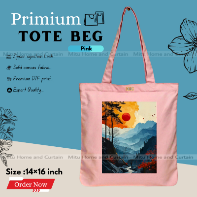 Buy Premium Tote Bag with Zipper Canvas Tote Bag for Women Trendy Shopping Bag / College Bag / University Bag Tote Bag, Canvas Bag with Zipper  at Best Price In Bangladesh