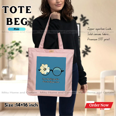 Buy Premium Tote Bag with Zipper Canvas Tote Bag for Women Trendy Shopping Bag / College Bag / University Bag Tote Bag, Canvas Bag with Zipper  at Best Price In Bangladesh