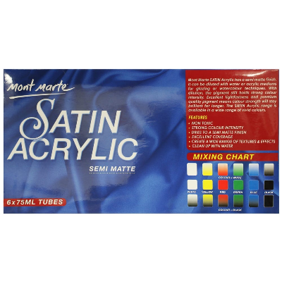 Buy Mont Marte Satin Acrylic Semi Matte 6pc*75ml PMSS0001 at Best Prices in Bangladesh