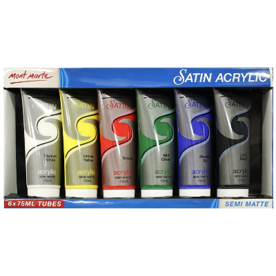 Buy Mont Marte Satin Acrylic Semi Matte 6pc*75ml PMSS0001 at Best Prices in Bangladesh