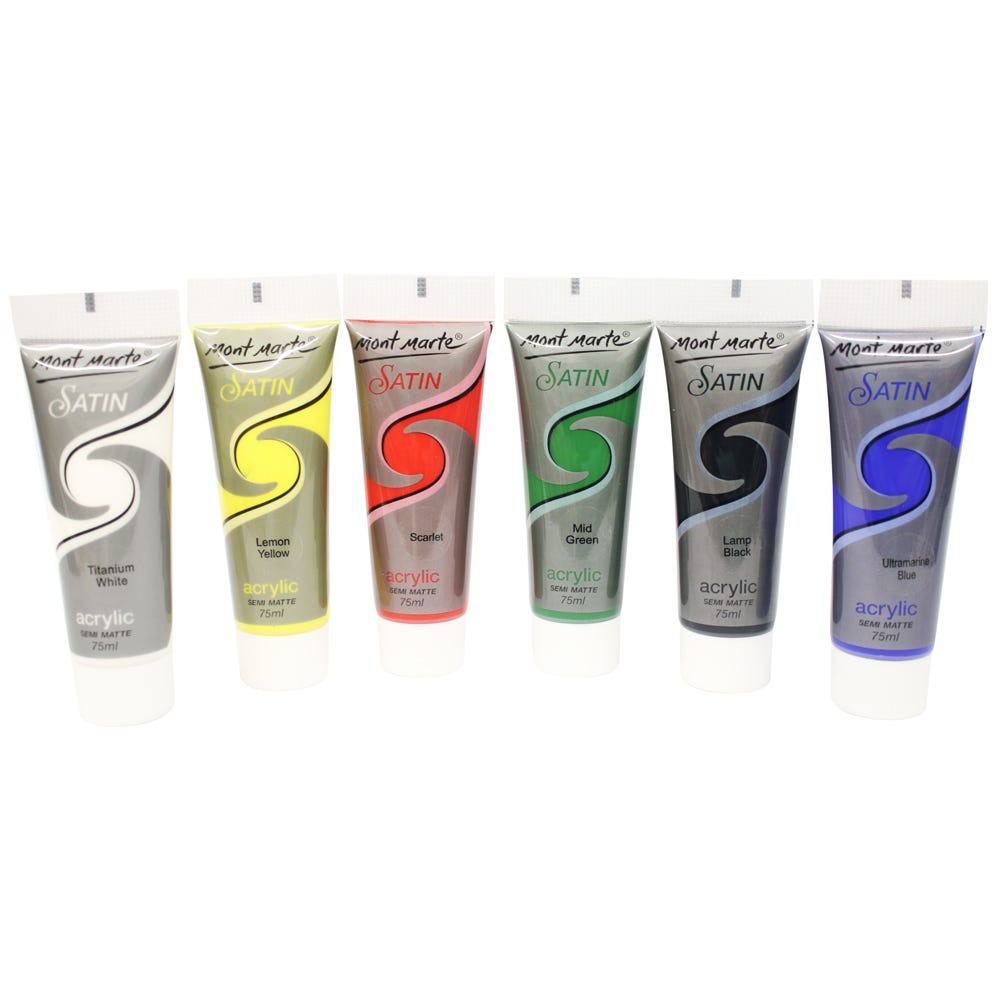 Buy Mont Marte Satin Acrylic Semi Matte 6pc*75ml PMSS0001 at Best Prices in Bangladesh