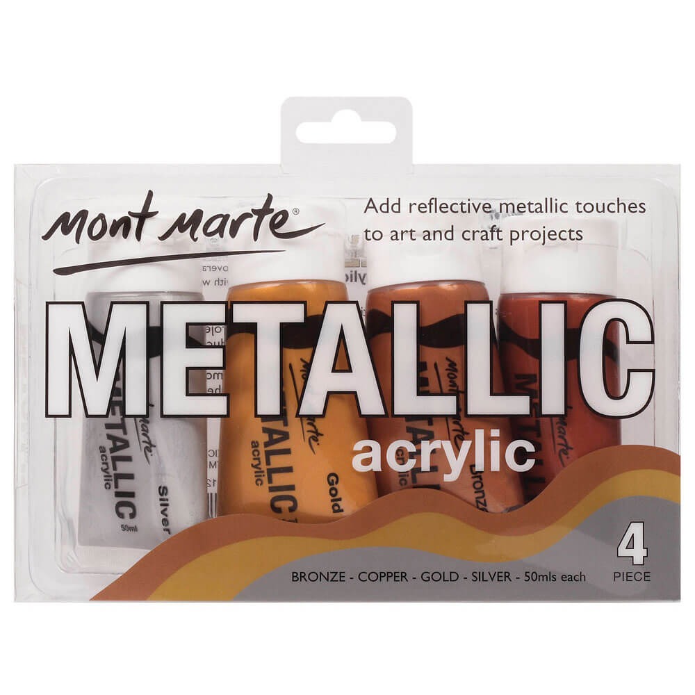 Buy Mont Marte Metallic Acrylic 4pc*50ml at Best Prices in Bangladesh