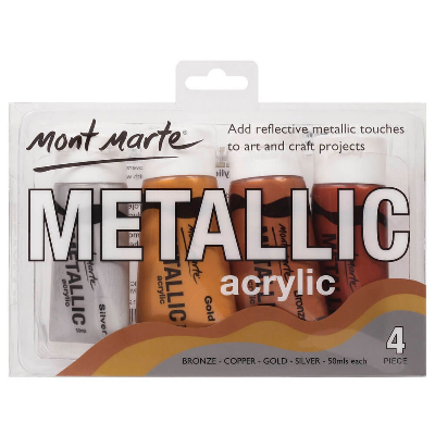 Buy Mont Marte Metallic Acrylic 4pc*50ml at Best Prices in Bangladesh