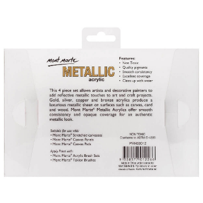 Buy Mont Marte Metallic Acrylic 4pc*50ml at Best Prices in Bangladesh