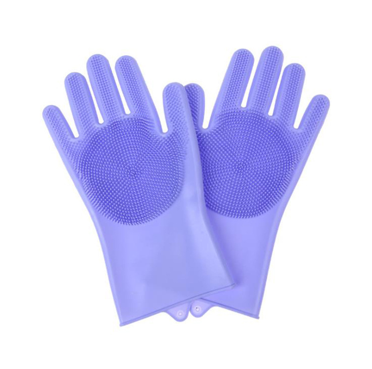 Picture of High Quality Silicone Dish Washing Kitchen Hand Gloves - 2pcs