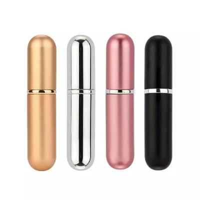 Picture of 5ml Portable Mini Aluminum Empty Refillable Perfume Bottle With Spray Atomizer - Multicolor 1pcs