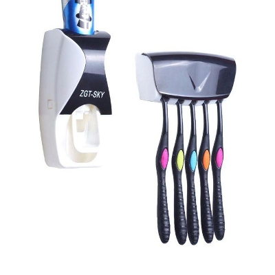 Picture of Automatic Toothpaste Dispenser with Toothbrush Holder - Multicolor