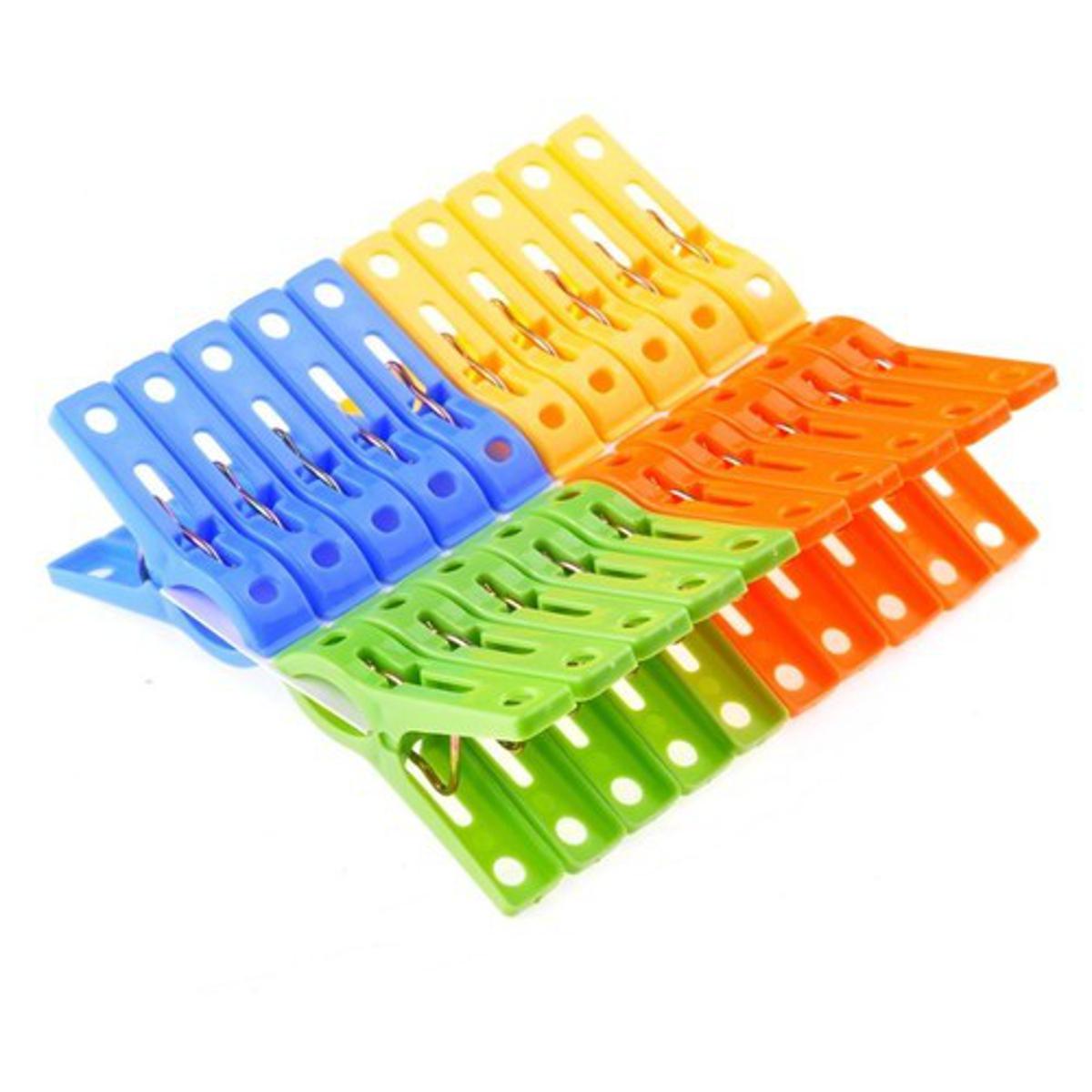 Picture of প্লাস্টিকের কাপড়ের ক্লিপ, শুকানোর ক্লিপ 24-পিস (কাপের ক্লিয়া) - cloth rack