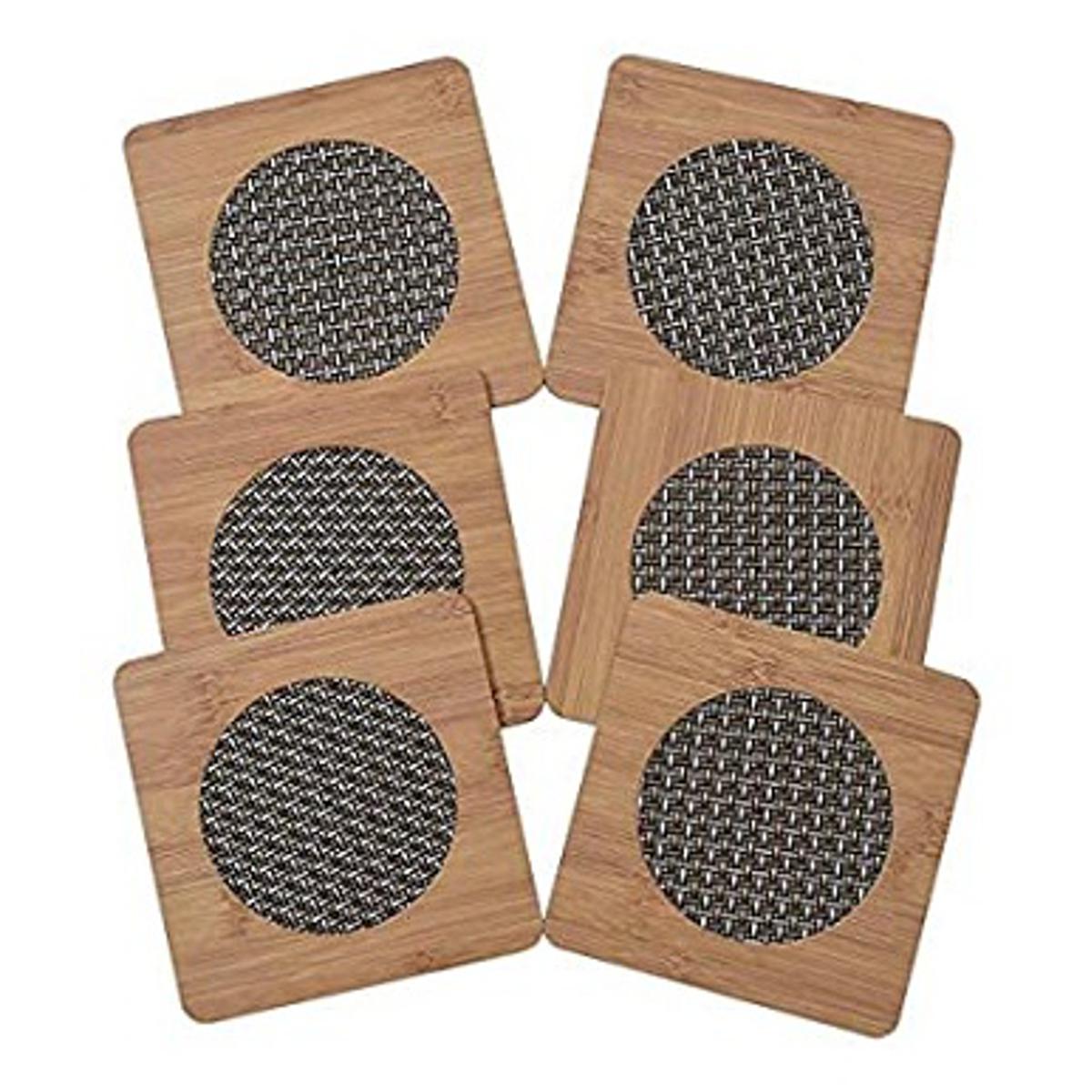 Picture of 6 Pcs Wooden Heat Pad dish holder - Square Shape